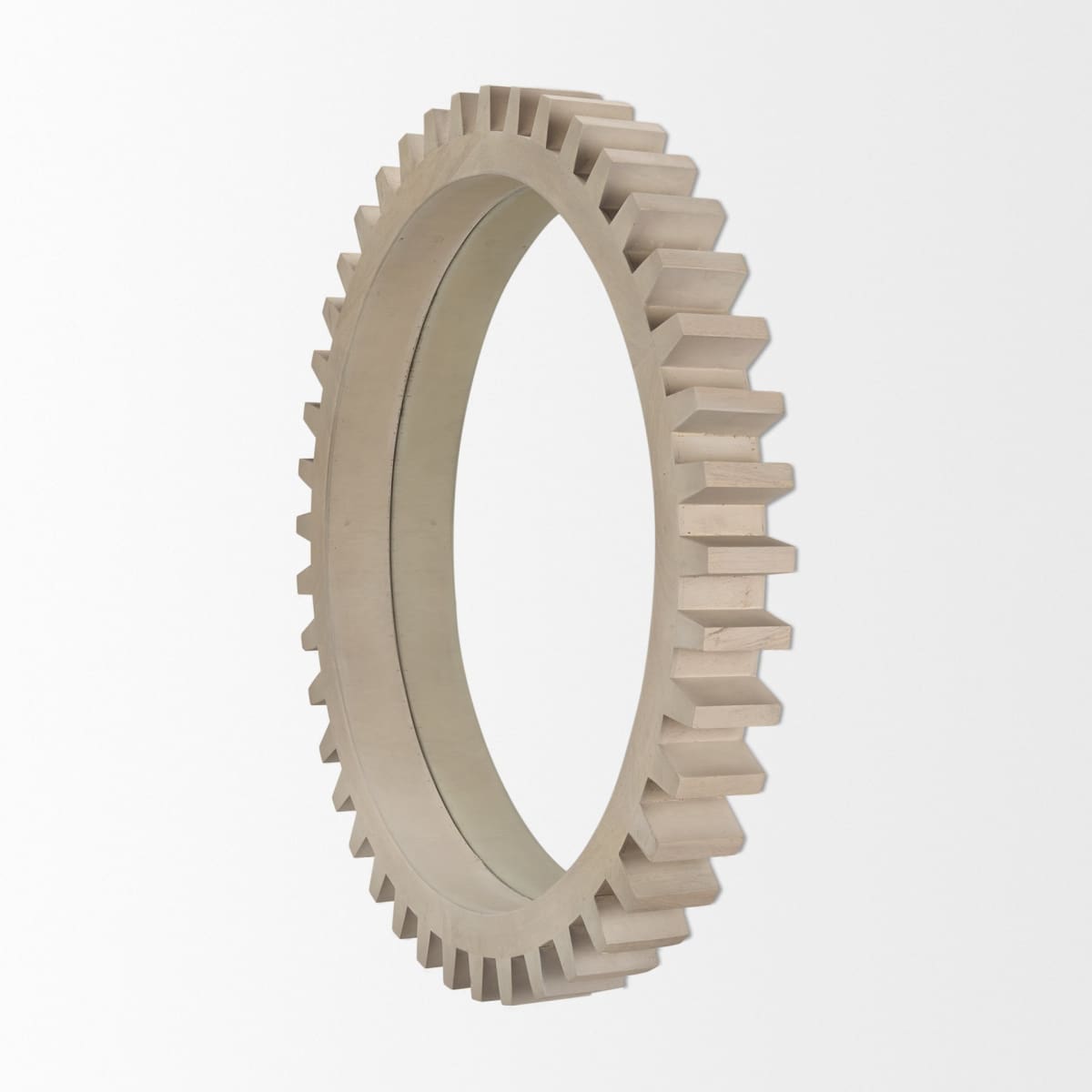 Cog Wall Mirror Sterling White Wood | 36 | Sterling - wall-mirrors-grouped