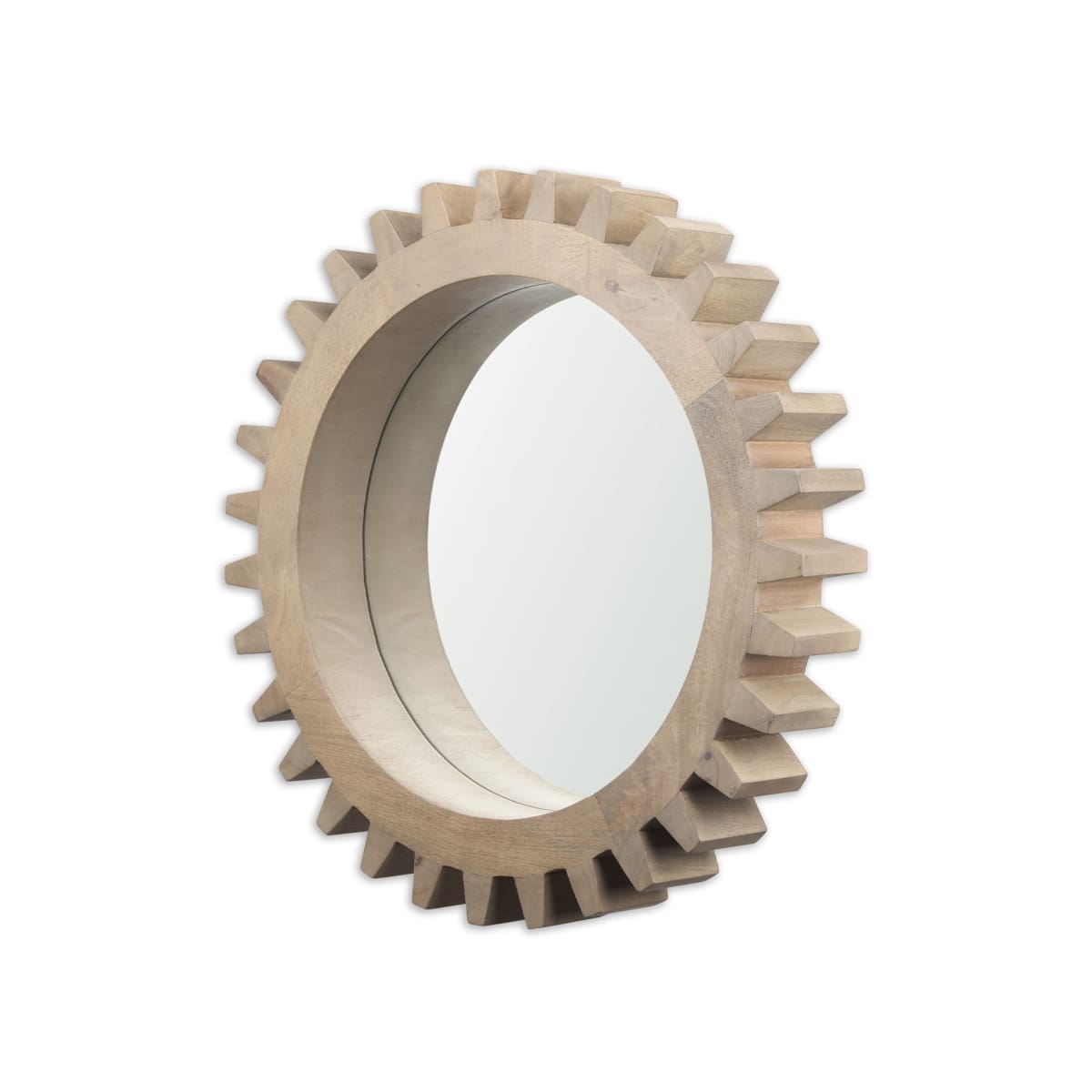 Cog Wall Mirror Sunrise Brown Wood | 26 | Sunrise - wall-mirrors-grouped