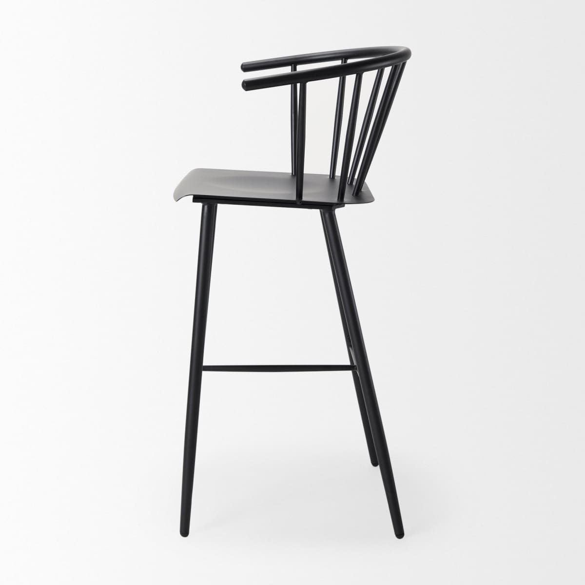 Colin Metal Seat Bar Counter Stool Black Metal | Bar - bar-stools
