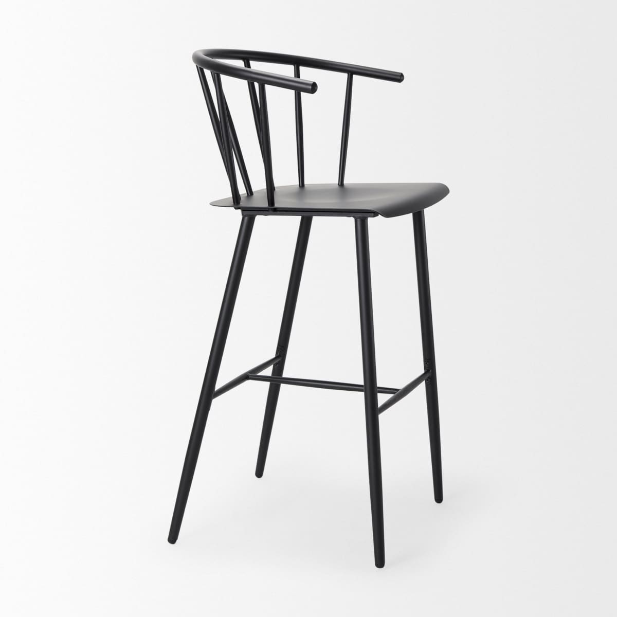 Colin Metal Seat Bar Counter Stool Black Metal | Bar - bar-stools