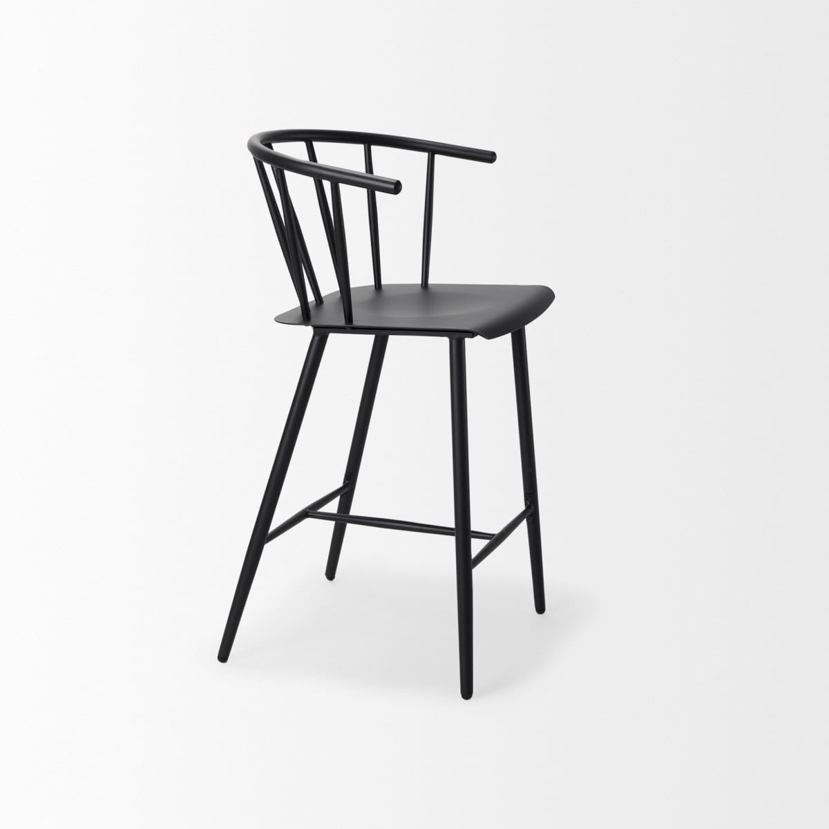 Colin Metal Seat Bar Counter Stool Black Metal | Counter - bar-stools