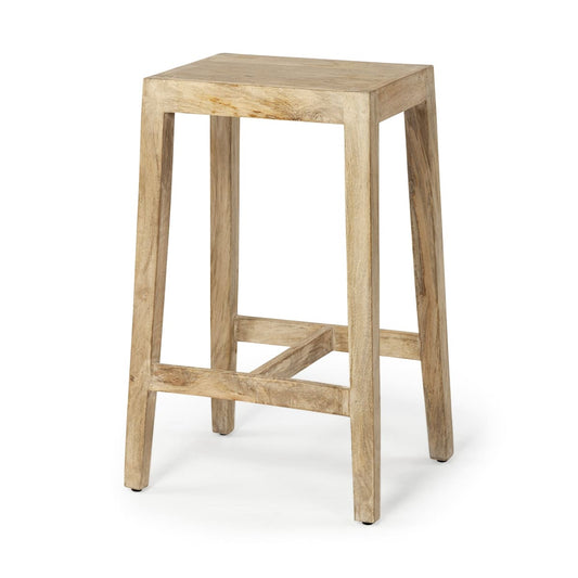 Colony Wood Seat Bar Counter Stool Brown Wood - bar-stools
