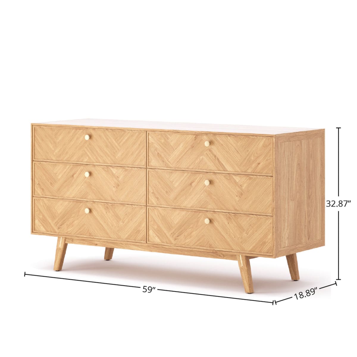 Colton Dresser 6 Drawer - lh-import-sideboards-cabinets