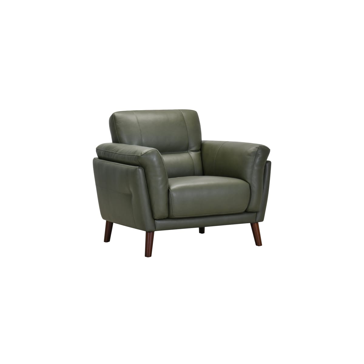 Como Leather Chair (Green) - accent chair