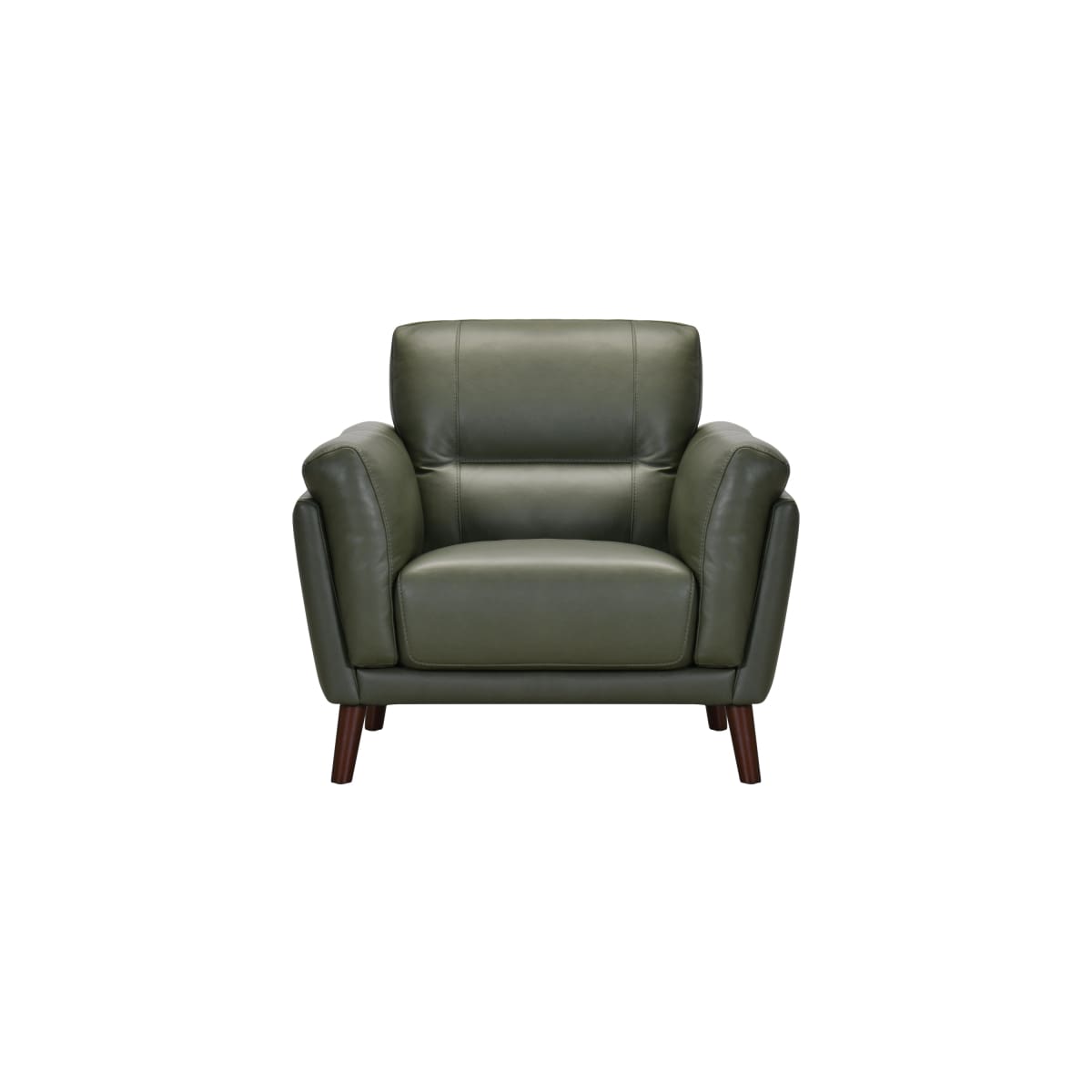 Como Leather Chair (Green) - accent chair