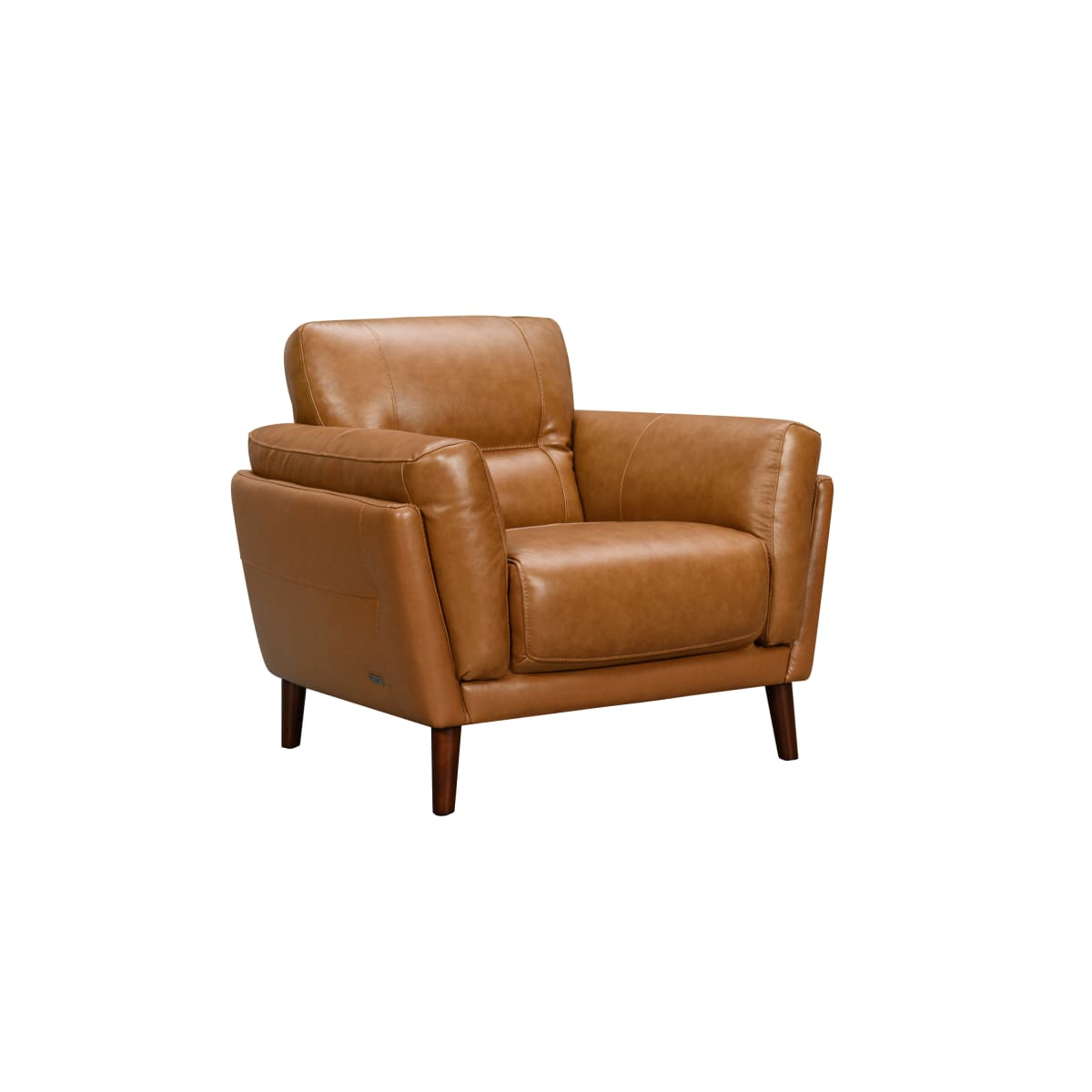 Como Leather Chair(Tan) - accent chair
