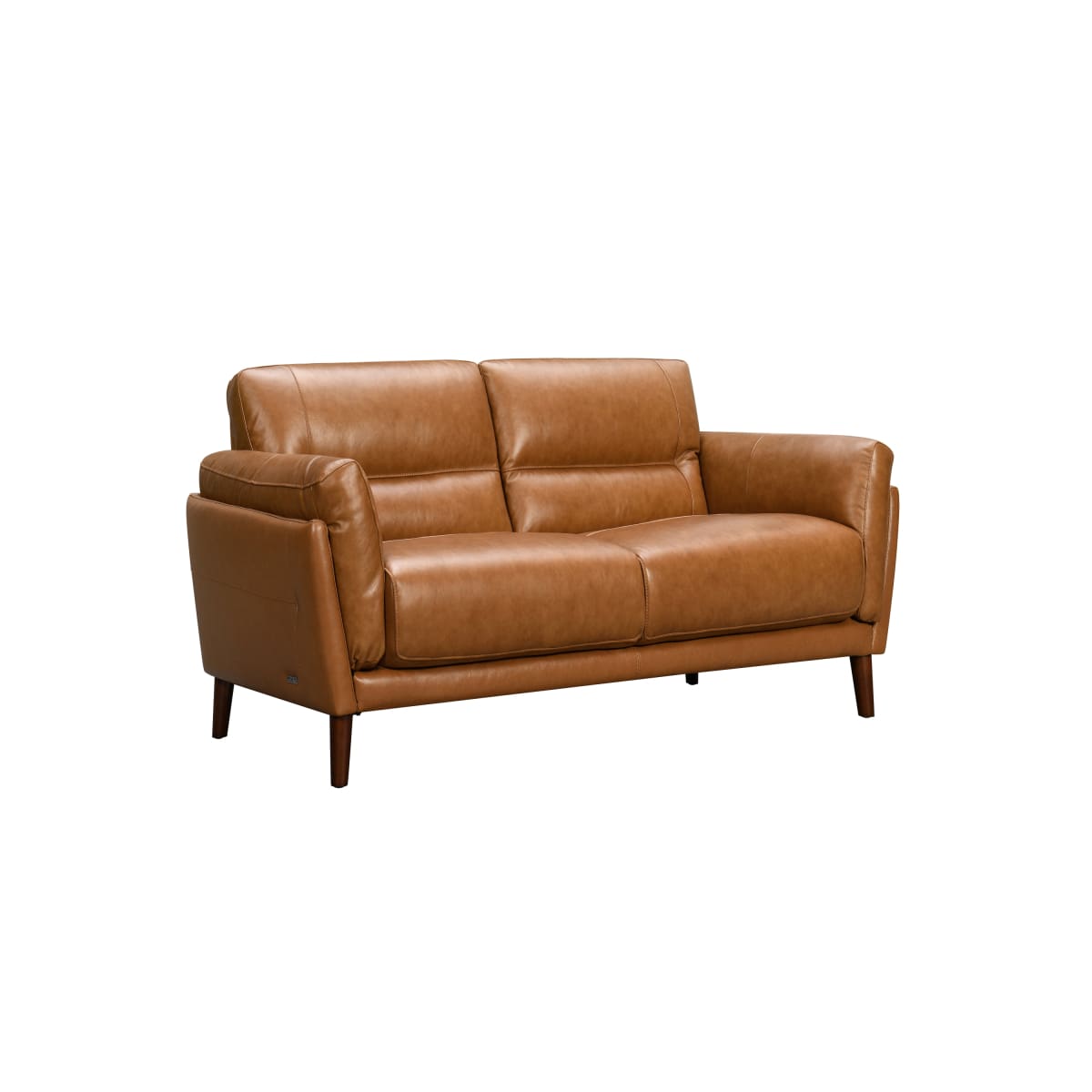 Como Leather Loveseat (Tan) - Loveseat