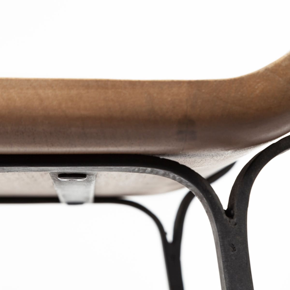 Conan Metal Seat Bar Counter Stool Brown Wood | Black Metal | Counter - bar-stools