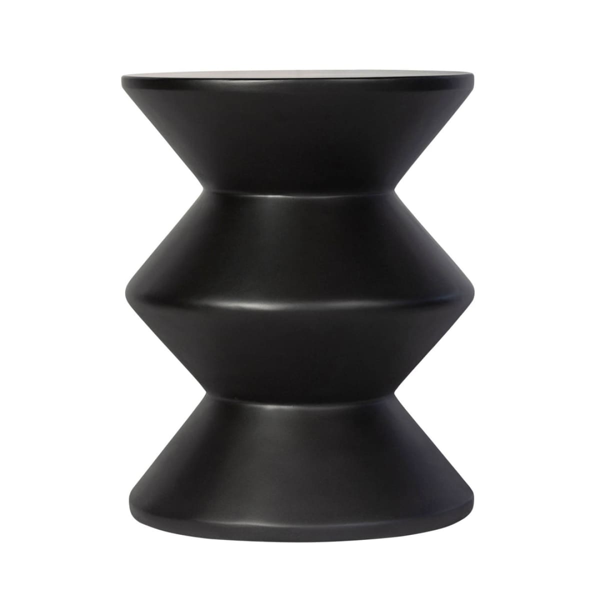 Concrete Inverted Side Table - Black - lh-import-side-tables