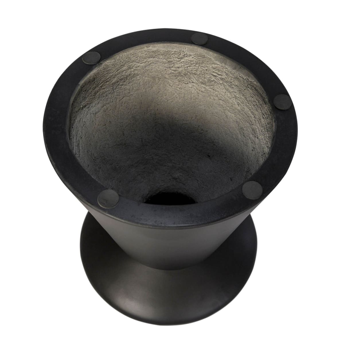Concrete Mineral Side Table - Black - lh-import-side-tables