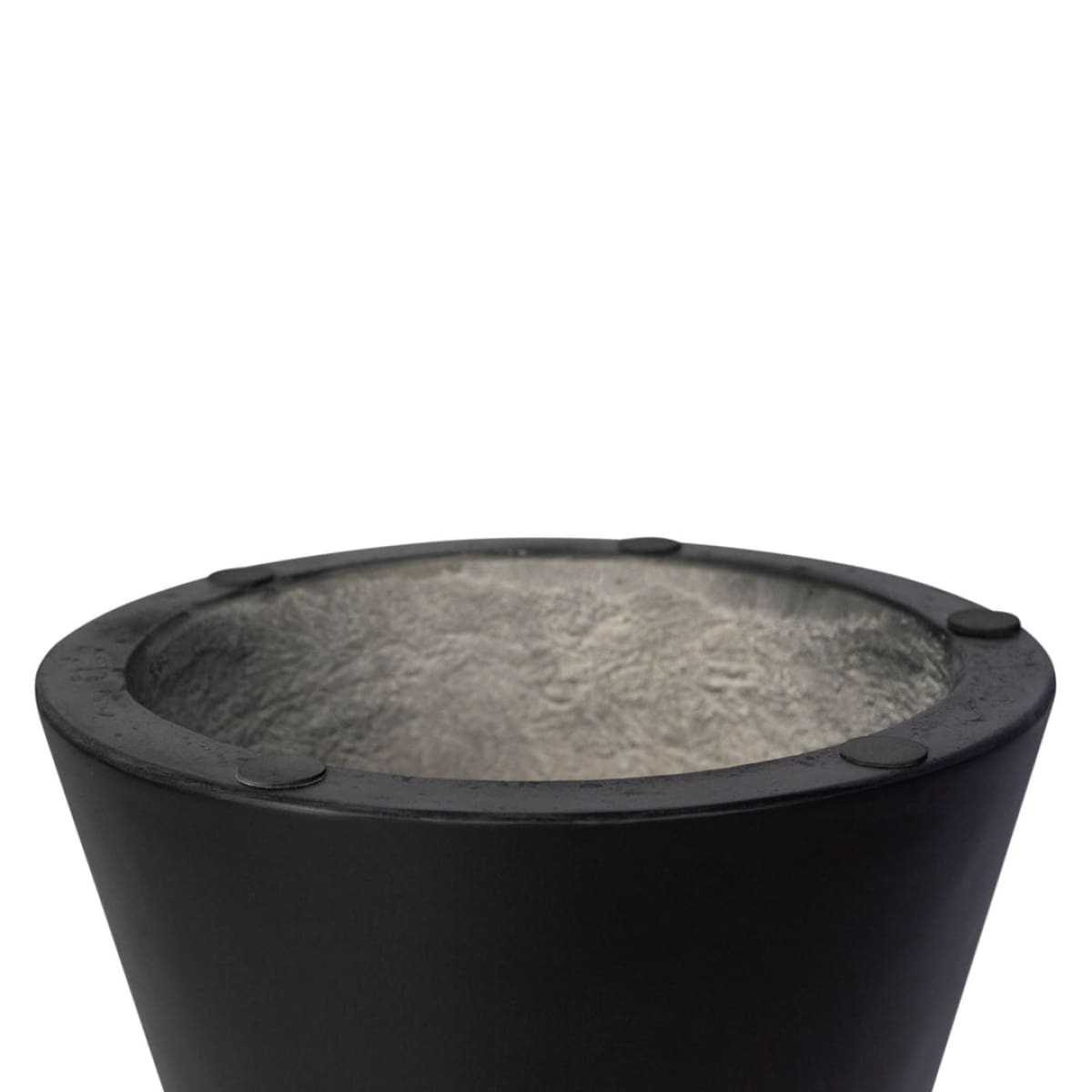 Concrete Mineral Side Table - Black - lh-import-side-tables