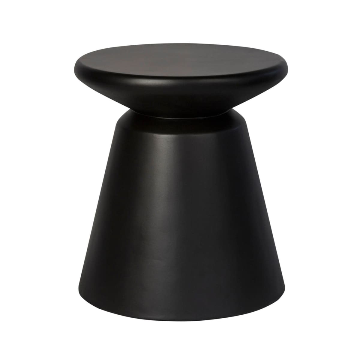 Concrete Mineral Side Table - Black - lh-import-side-tables