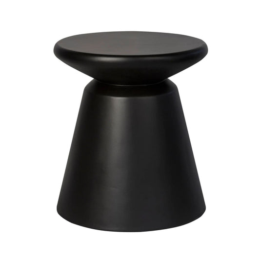 Concrete Mineral Side Table - Black - lh-import-side-tables