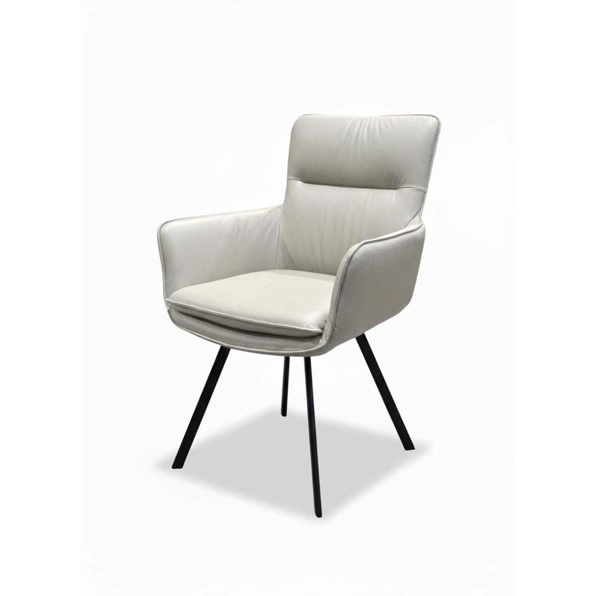 Crofton Leather Swivel Chairs - Dining Chair