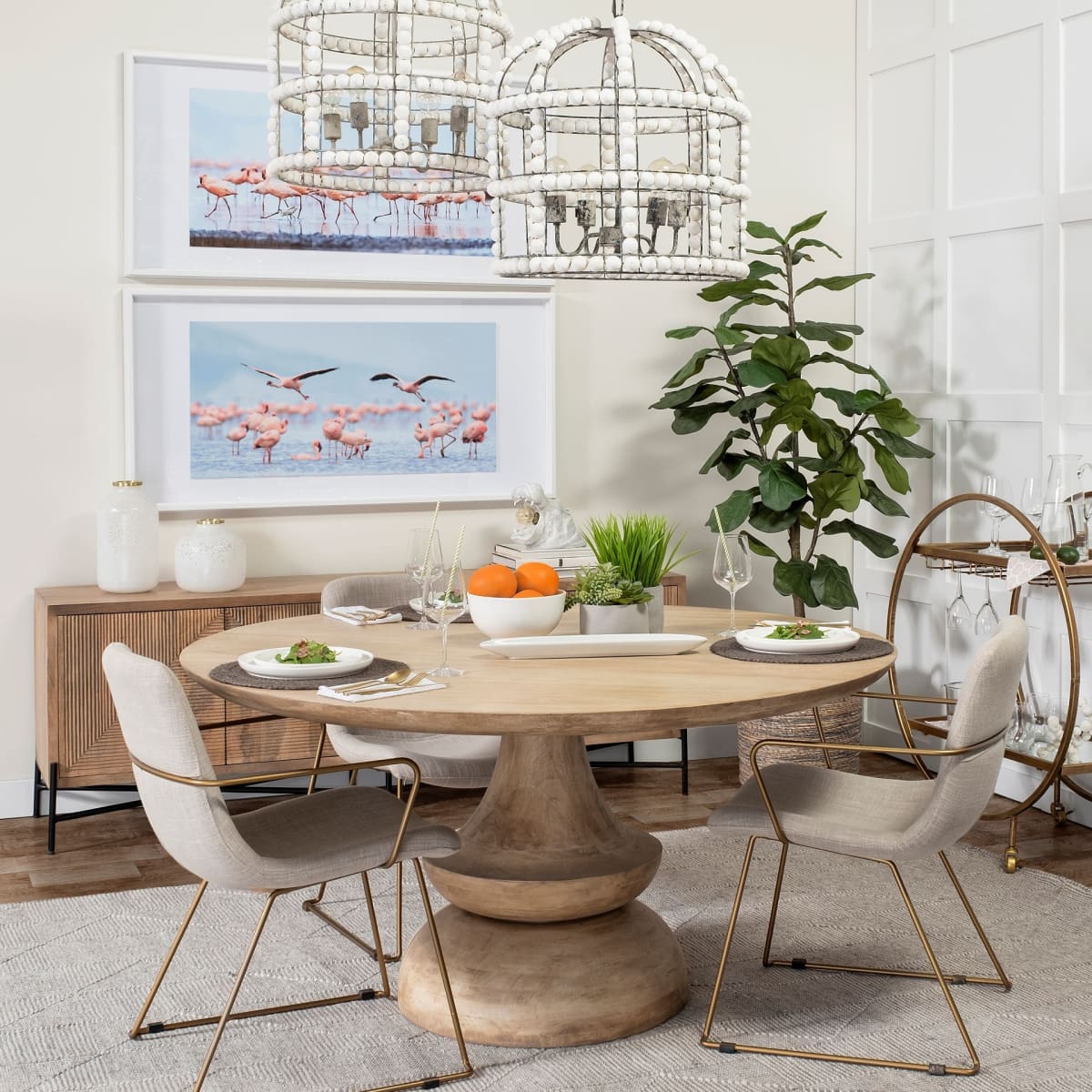 Crossman Dining Table Blonde Wood - dining-table