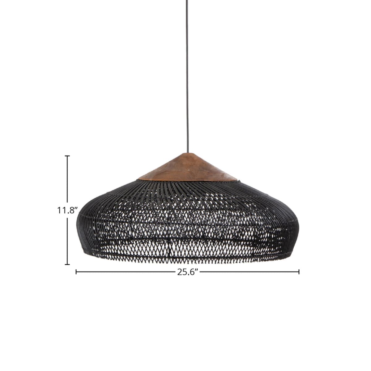 D-Bodhi Banjo Pendant Large - Black - lh-import-pendants