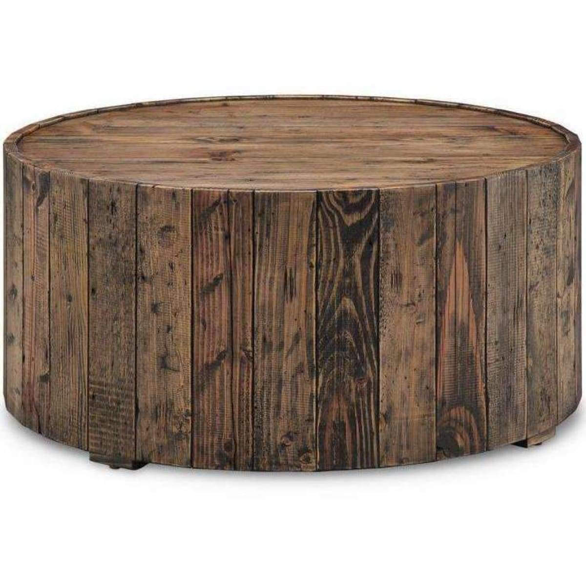 Dakota Round Cocktail Table w/Casters - COFFEE TABLE