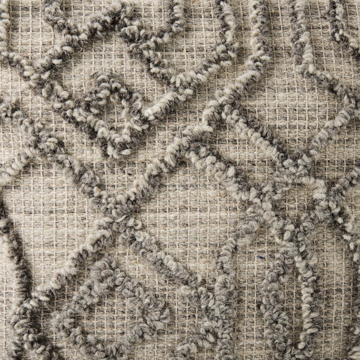 Dayita Pouf Gray Wool - poufs