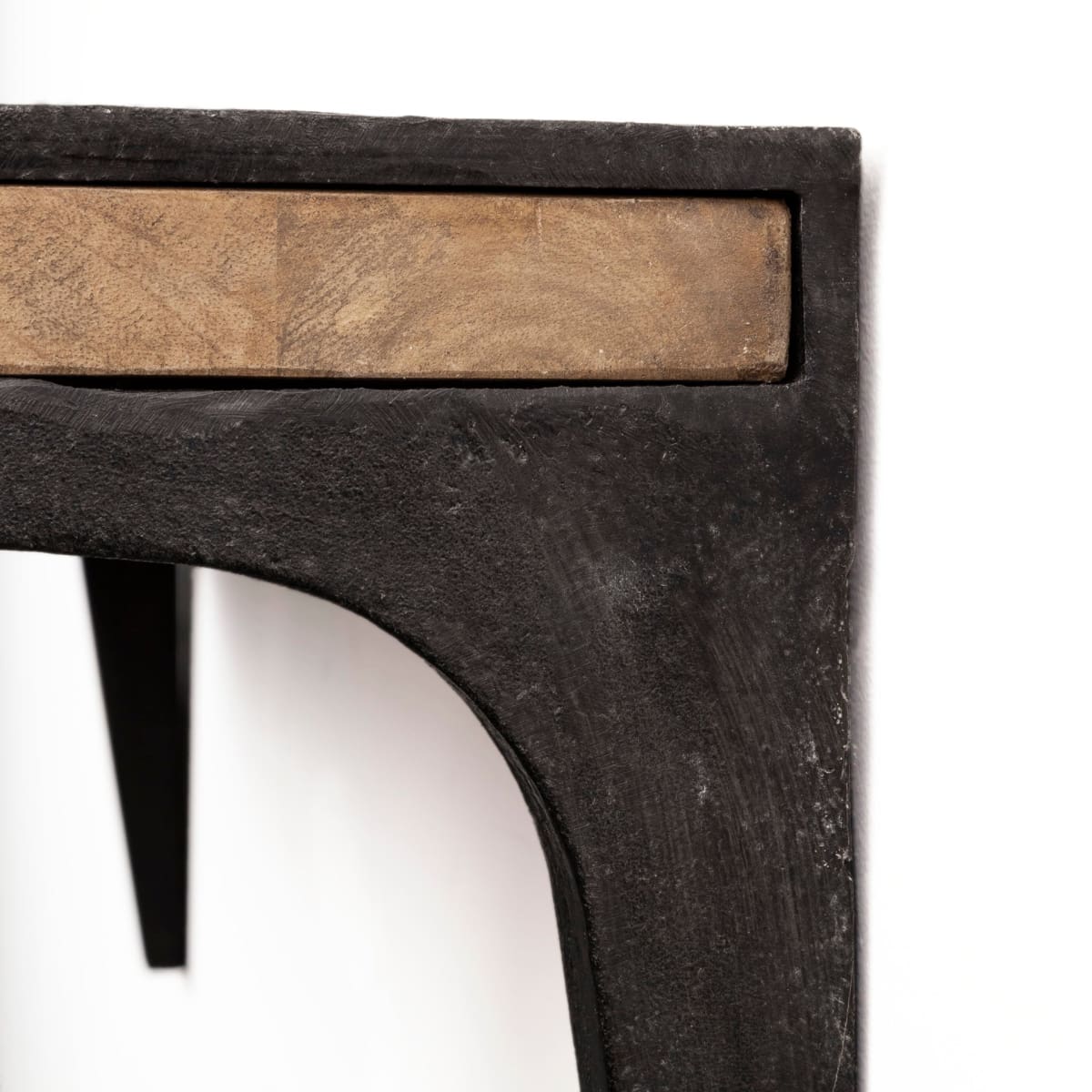 Dion Wall Furniture Brown Wood | Black Metal | 36L - wall-furniture