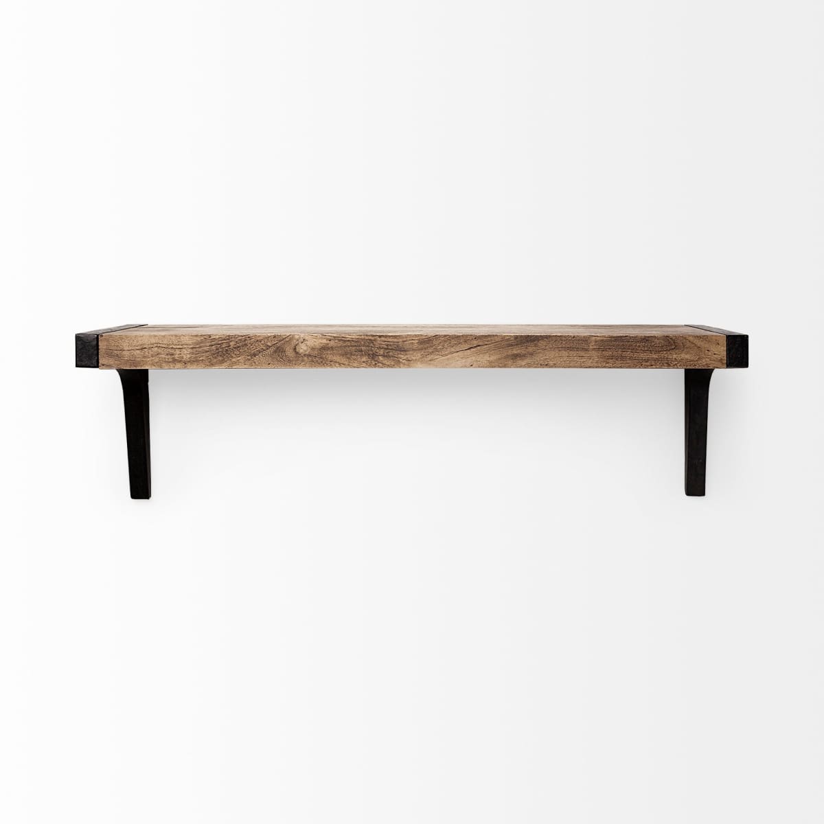 Dion Wall Furniture Brown Wood | Black Metal | 36L - wall-furniture