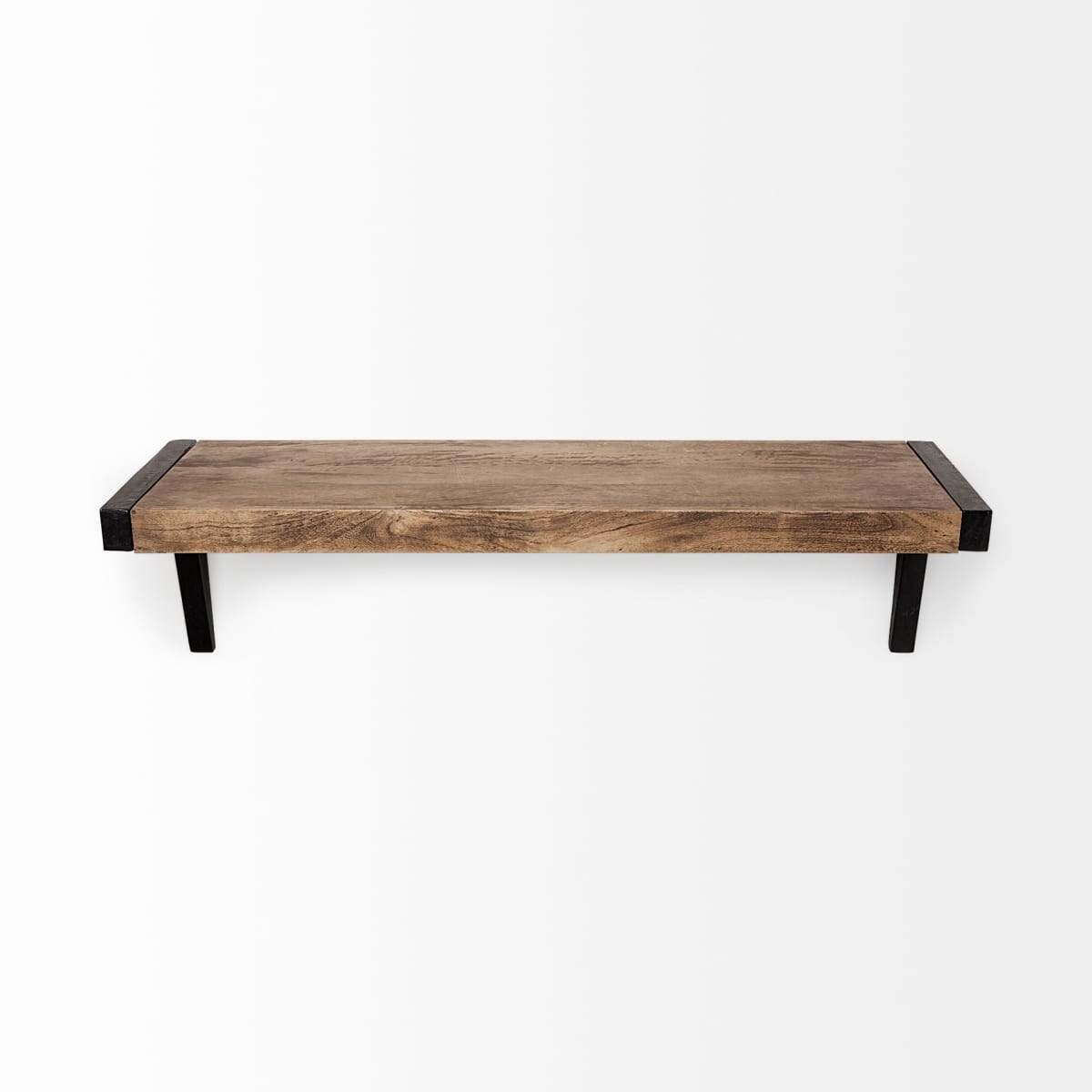 Dion Wall Furniture Brown Wood | Black Metal | 36L - wall-furniture