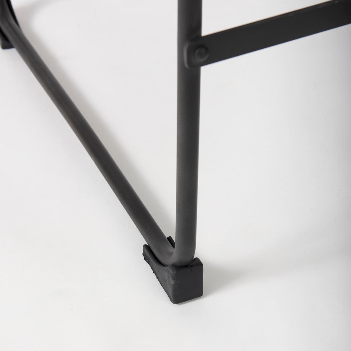 Direttore Leather Seat Bar Counter Stool Black Leather | Black Iron | Counter - bar-stools
