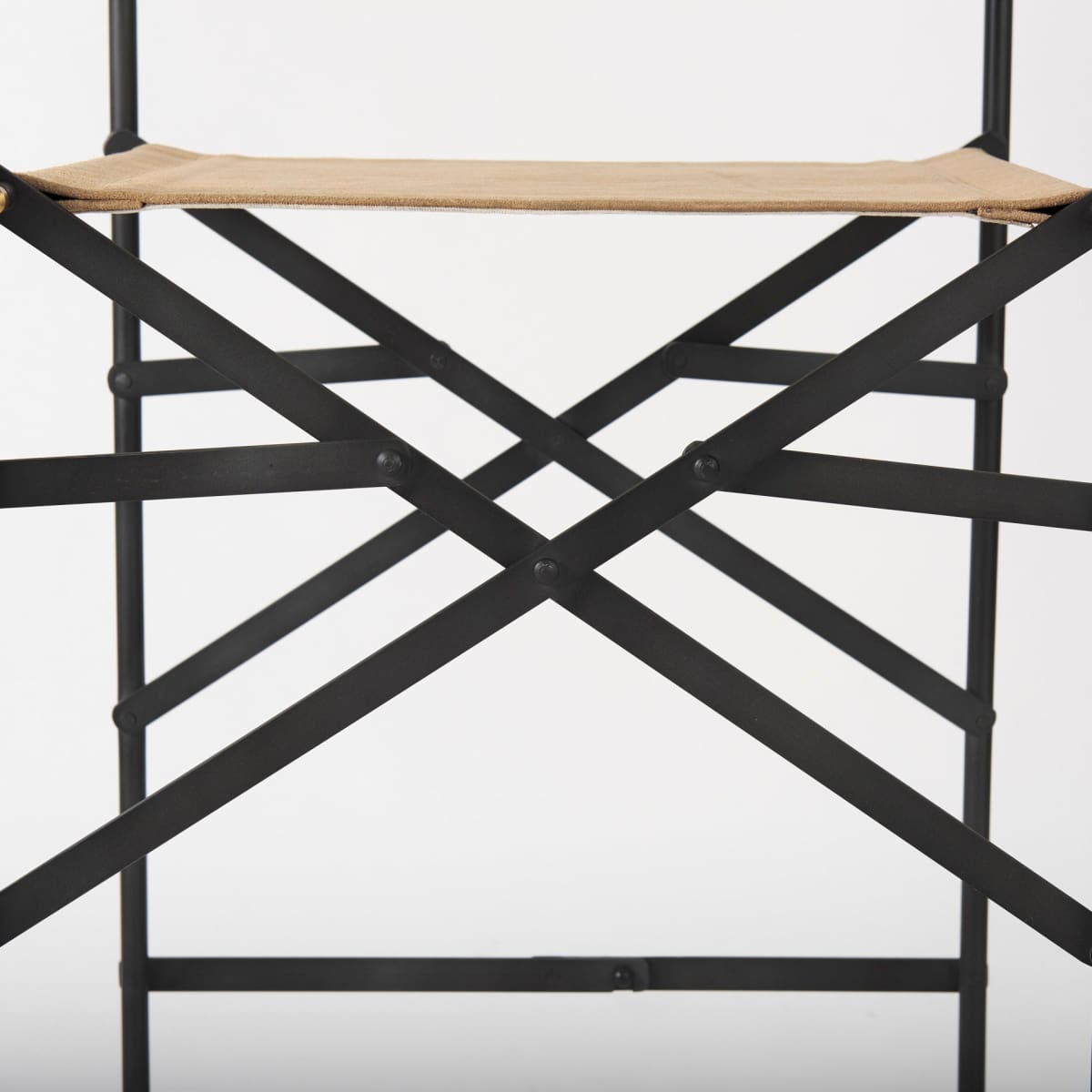 Direttore Leather Seat Bar Counter Stool Brown Leather | Black Iron | Bar - bar-stools