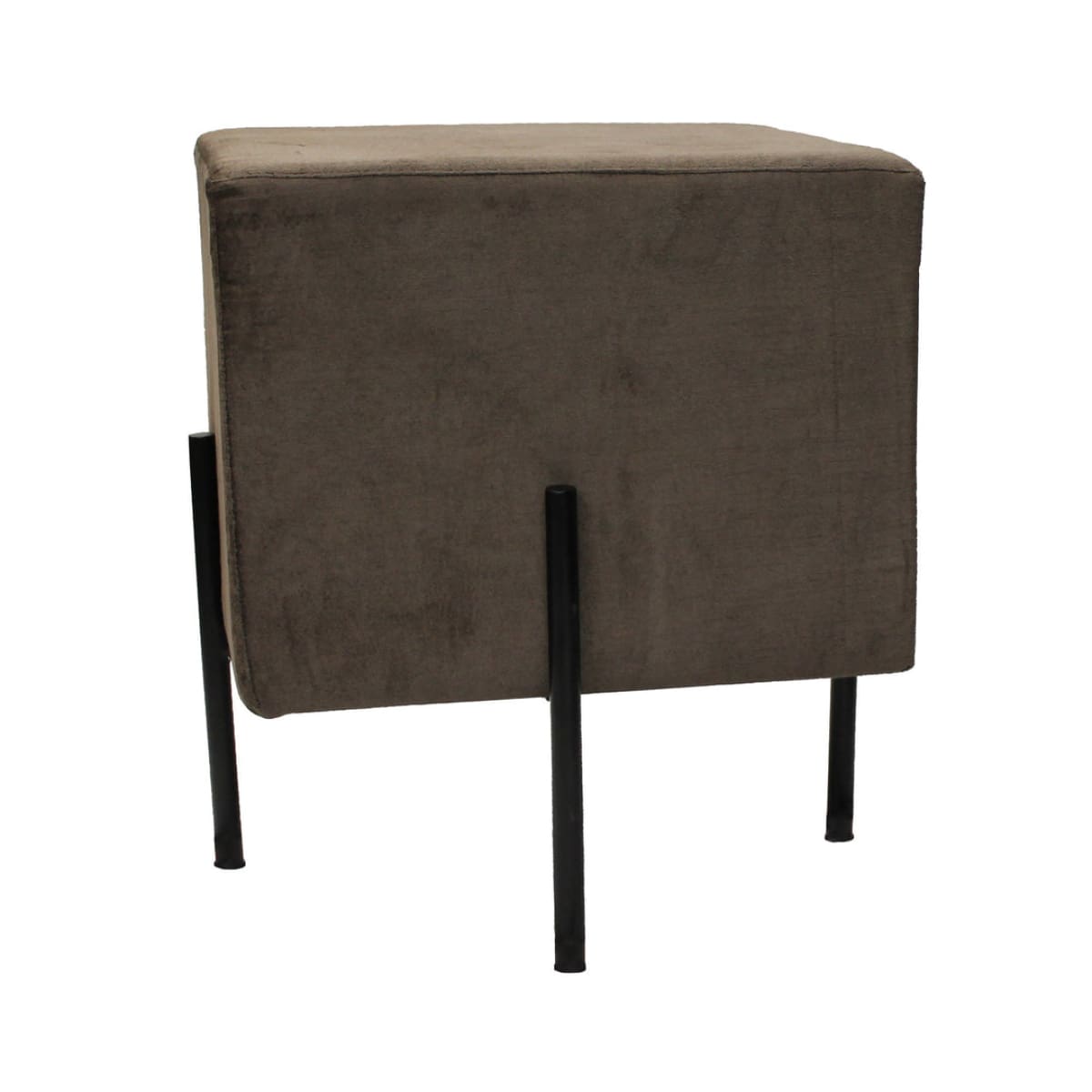 Earth Wind & Fire Square Pouffe Stool - Velvet - lh-import-stools