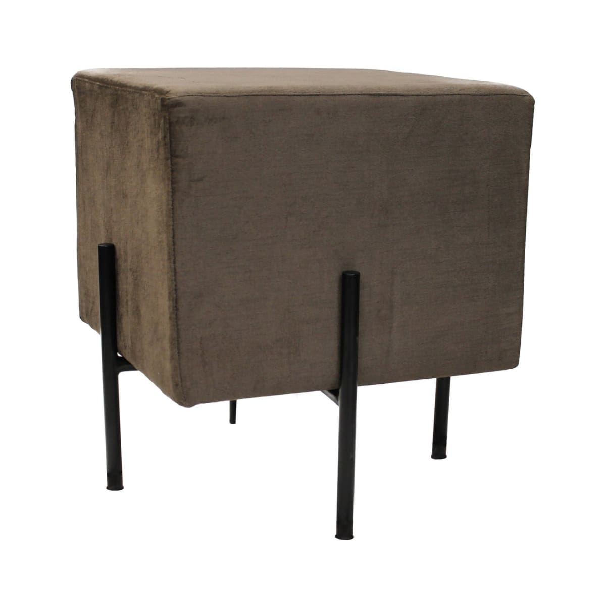 Earth Wind & Fire Square Pouffe Stool - Velvet - lh-import-stools