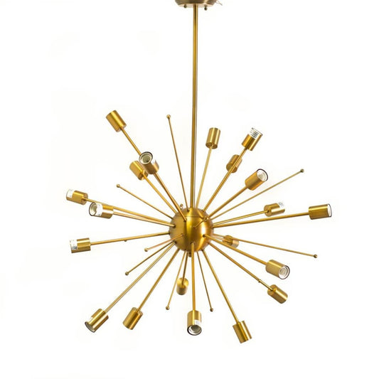 Edisonna Chandelier Gold Metal - chandeliers