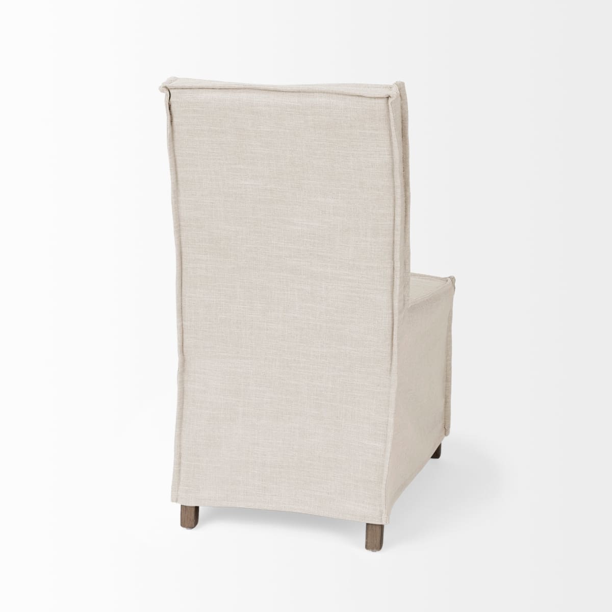 Elbert Dining Chair Cream Fabric | Brown Wood - dining-chairs