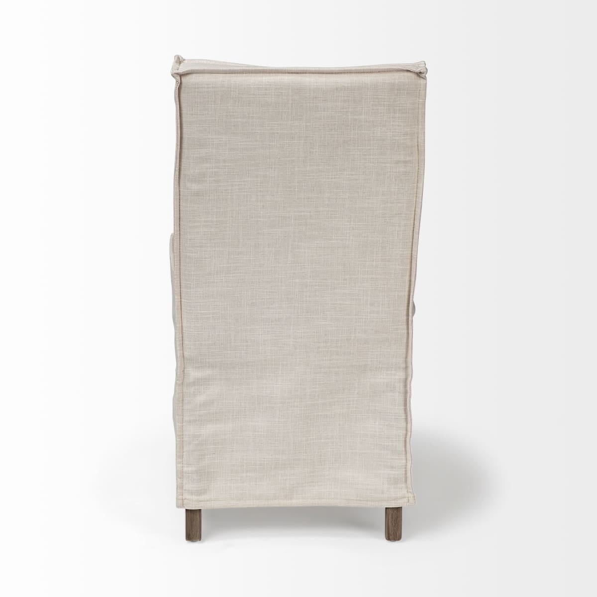 Elbert Dining Chair Cream Fabric | Brown Wood - dining-chairs