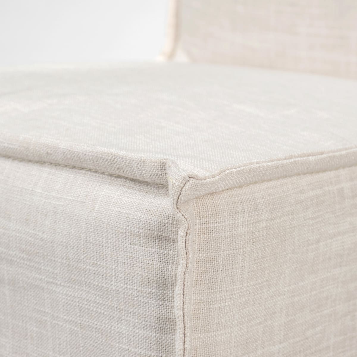 Elbert Dining Chair Cream Fabric | Brown Wood - dining-chairs