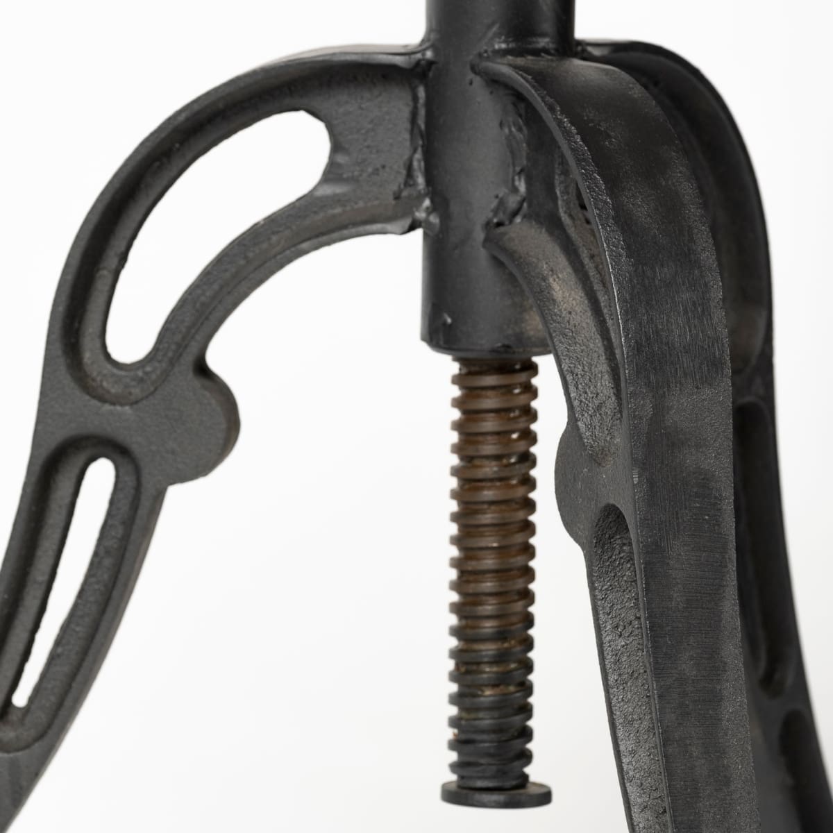 Emslie Wood Seat Bar Counter Stool Brown Wood | Black Metal - bar-stools