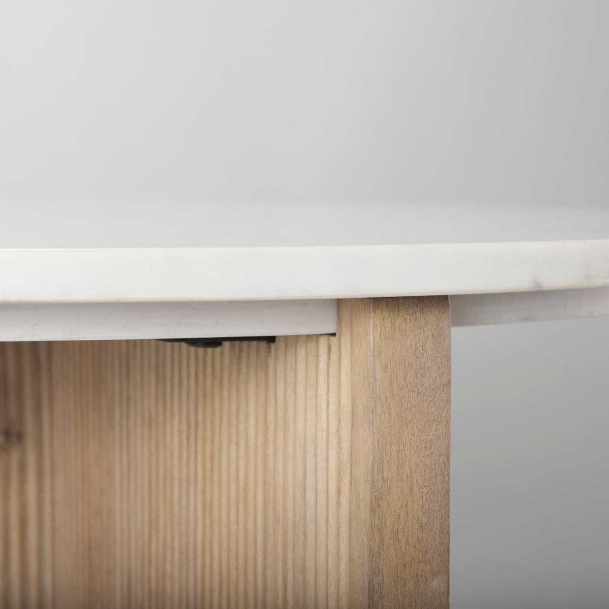 Enzo Accent Table Marble | Light Brown Wood - accent-tables