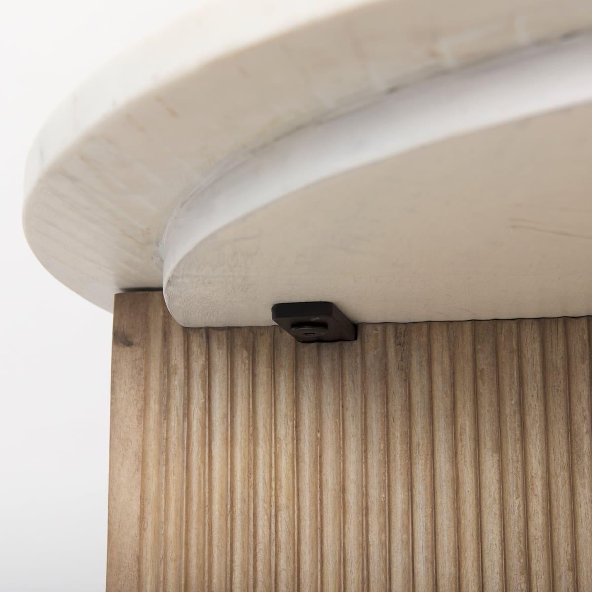 Enzo Accent Table Marble | Light Brown Wood - accent-tables
