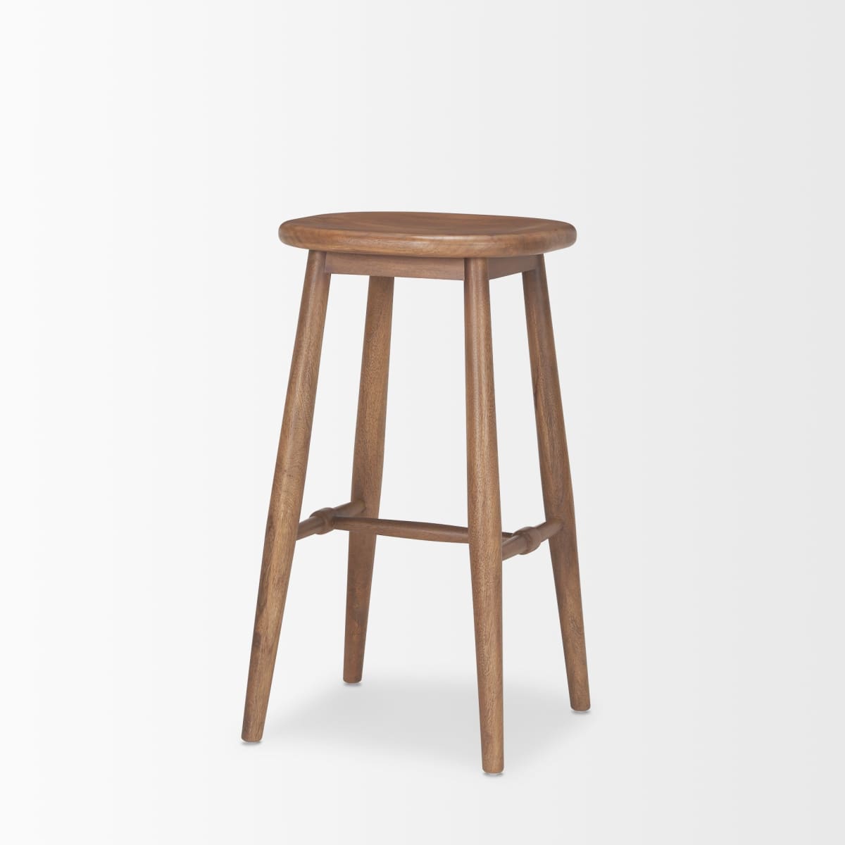 Ernest Wood Seat Bar Counter Stool Medium Brown | Bar - bar-stools