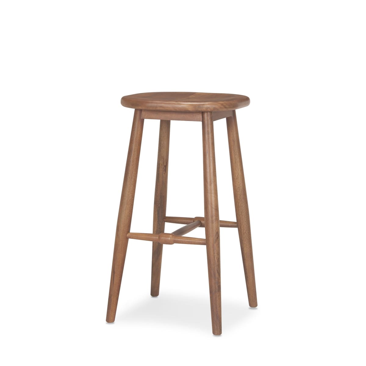 Ernest Wood Seat Bar Counter Stool Medium Brown | Bar - bar-stools