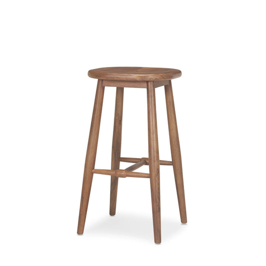 Ernest Wood Seat Bar Counter Stool Medium Brown | Bar - bar-stools