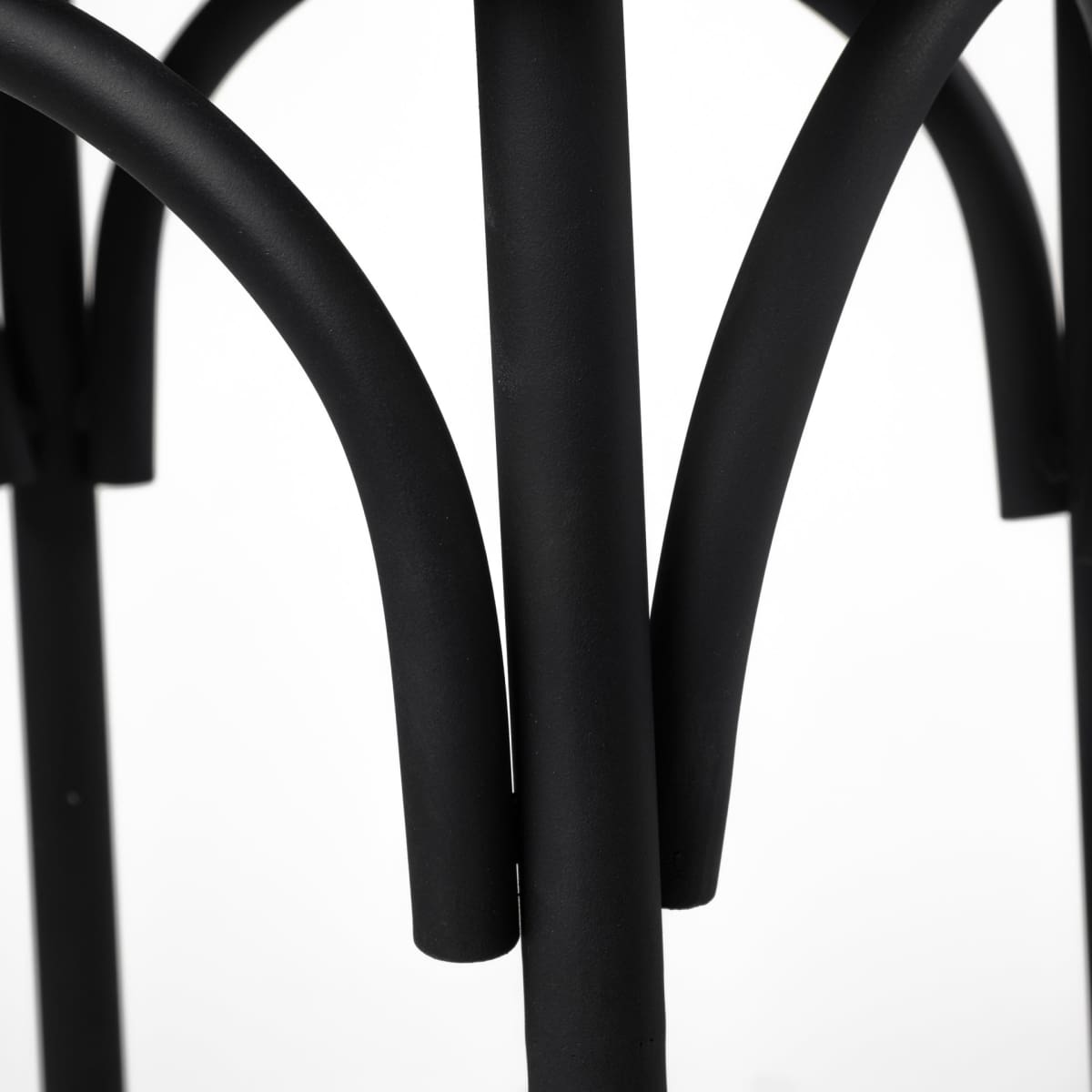 Etienne Wood Seat Bar Counter Stool Black Wood | Black Metal | Counter - bar-stools
