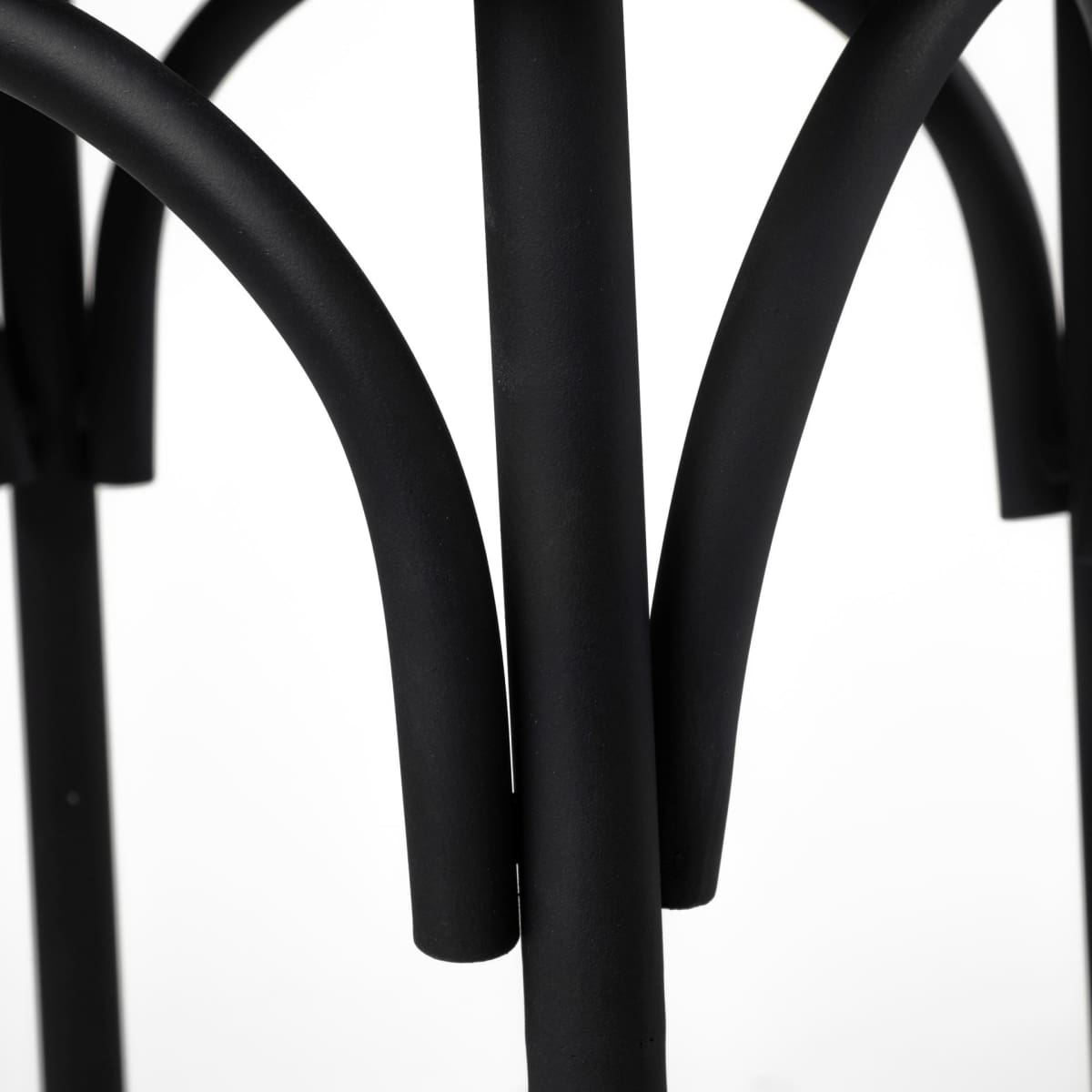 Etienne Wood Seat Bar Counter Stool Black Wood | Black Metal | Bar - bar-stools