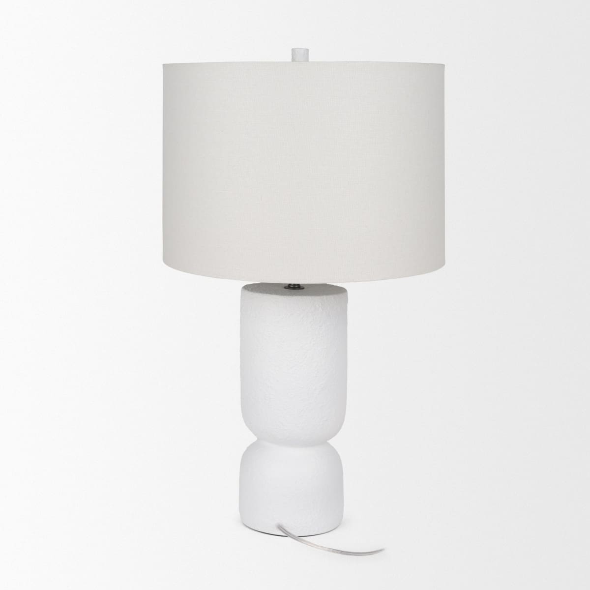 Everly Table Lamp White Cement | White Shade - table-lamps