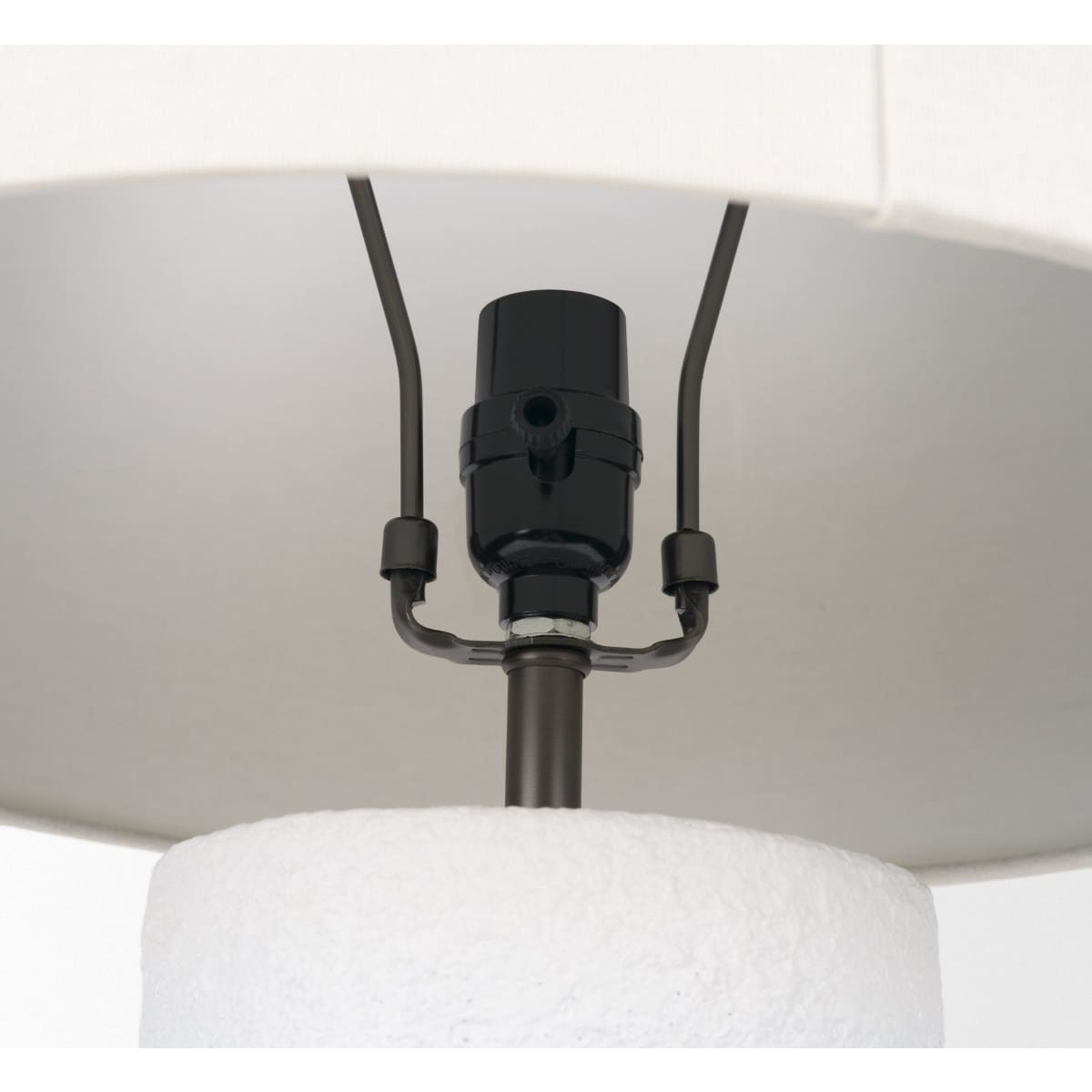 Everly Table Lamp White Cement | White Shade - table-lamps