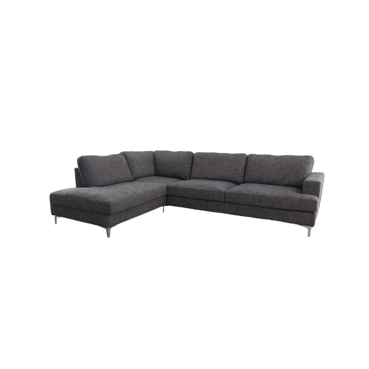Feather Left Sectional - Charcoal Linen - lh-import-sectionals