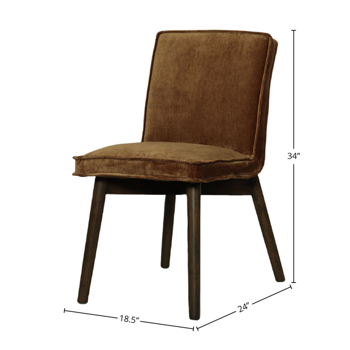 Franklyn Dining Chair - Distressed Velvet Bronze - lh-import-dining-chairs