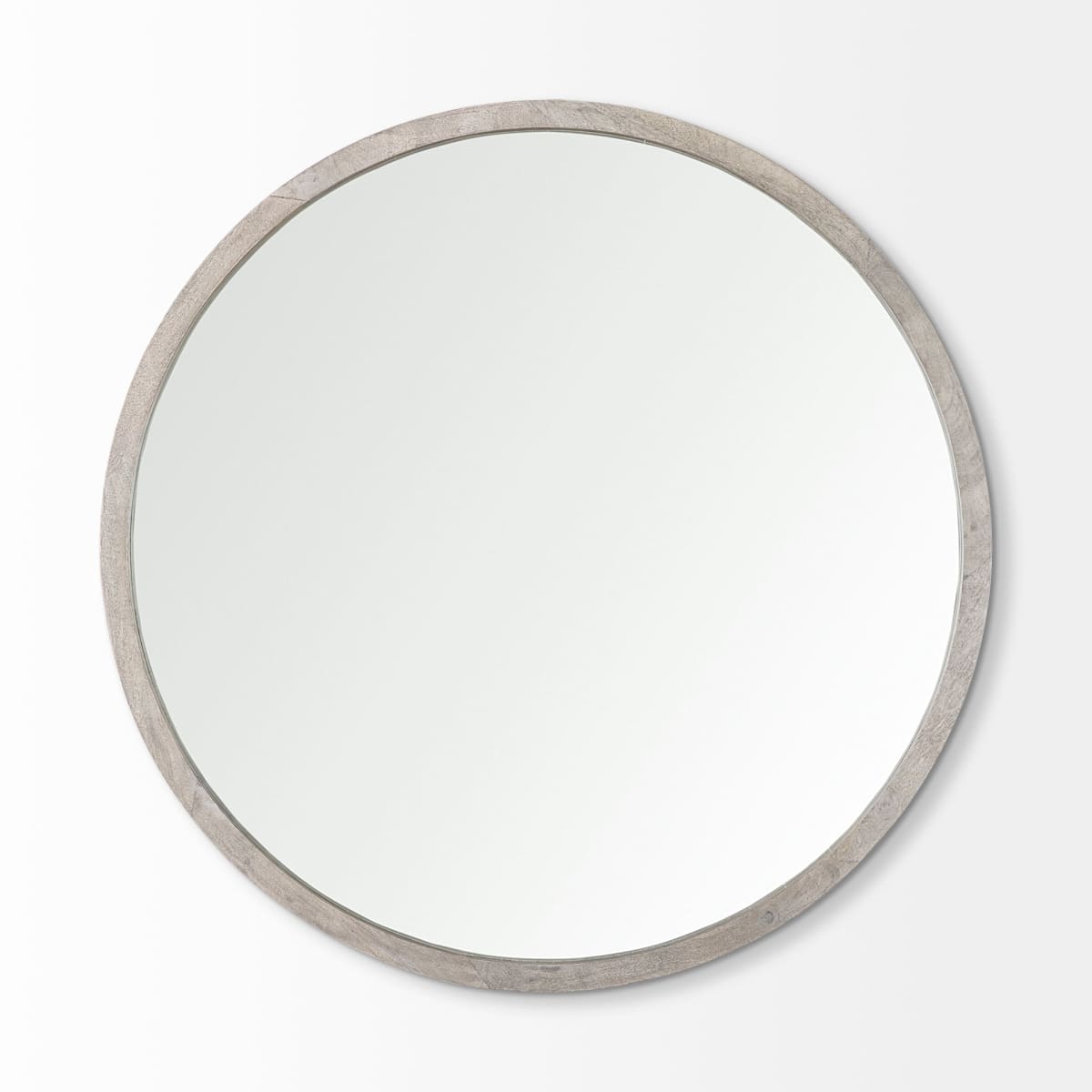 Gambit Wall Mirror Gray Wash Wood | 46’’ Round - wall-mirrors-grouped