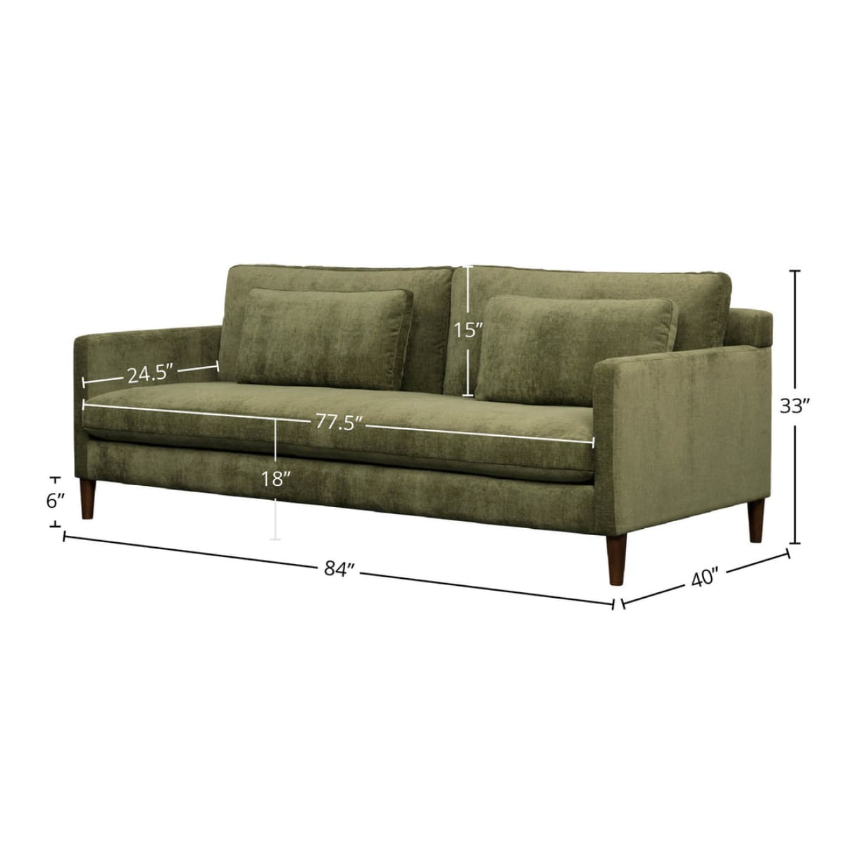 Gemma Sofa - Olive - lh-import-sofas