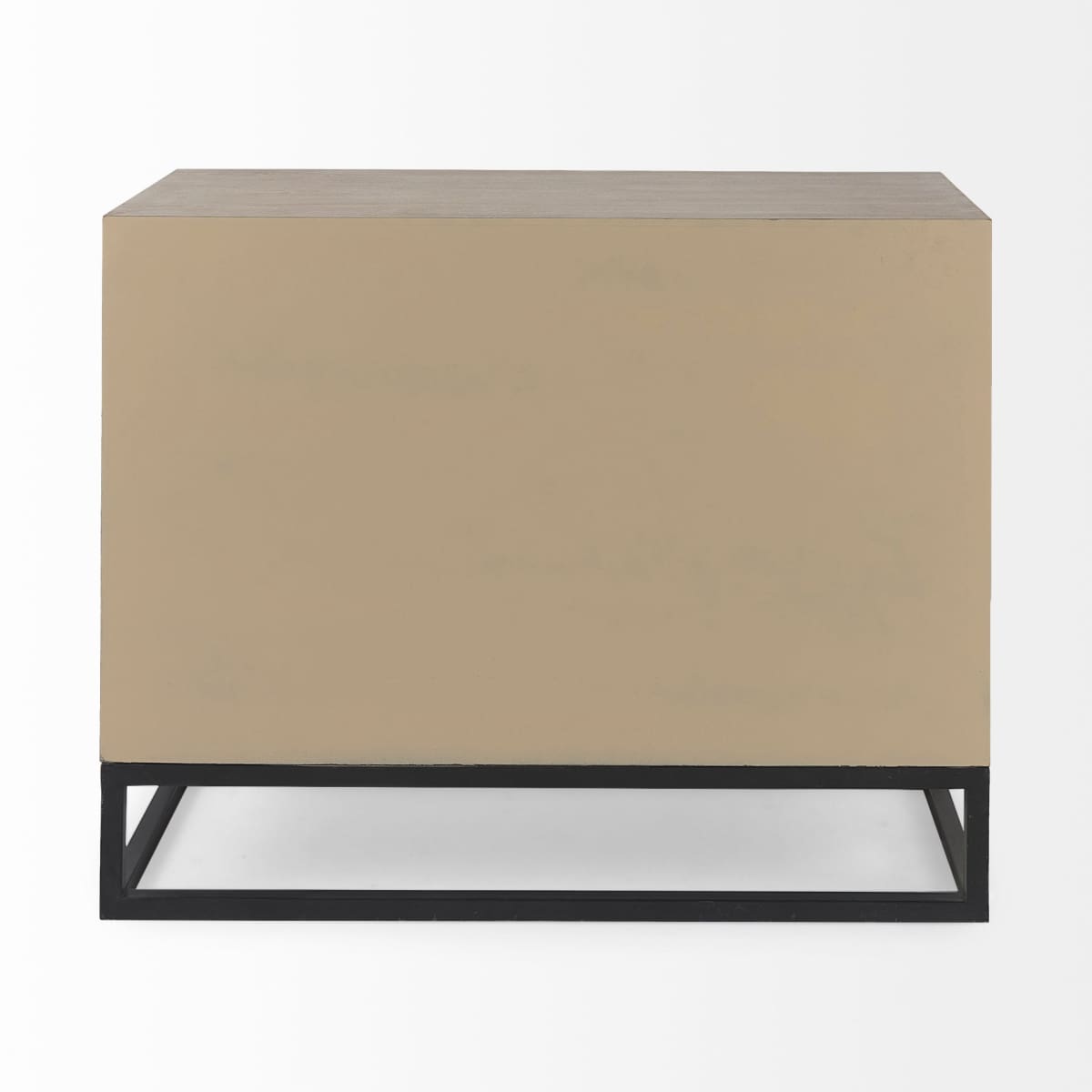 Genevieve Accent Cabinet Brown Wood | Black Metal - acc-chest-cabinets