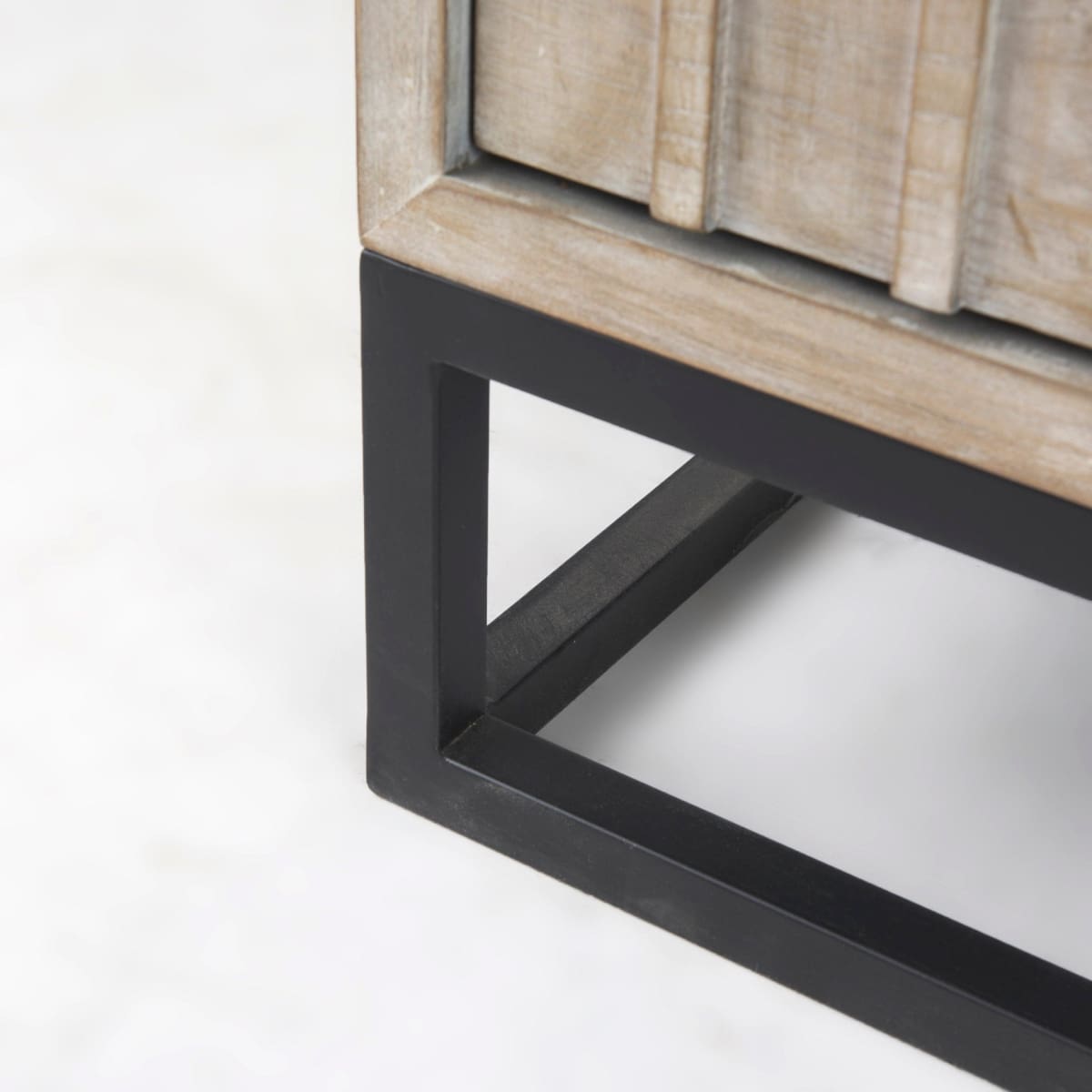 Genevieve Accent Cabinet Brown Wood | Black Metal - acc-chest-cabinets