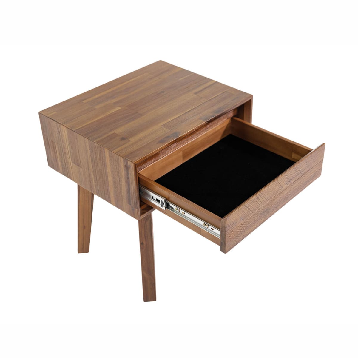Gia 1 Drawer Nightstand - Warm Pecan - lh-import-nightstands